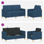 Sofa sæt med opbevaring 2 stk. Blå Polyester
