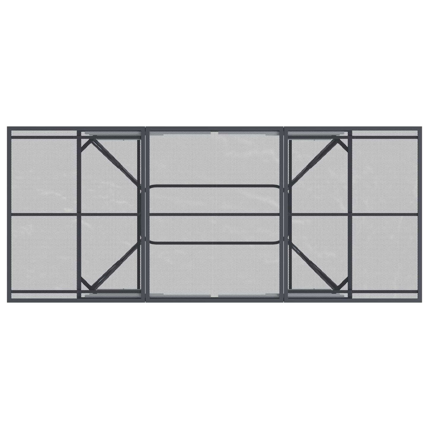 Udvidelig Mesh Spisebord Antracit 212 x 90 x 76 cm Stål