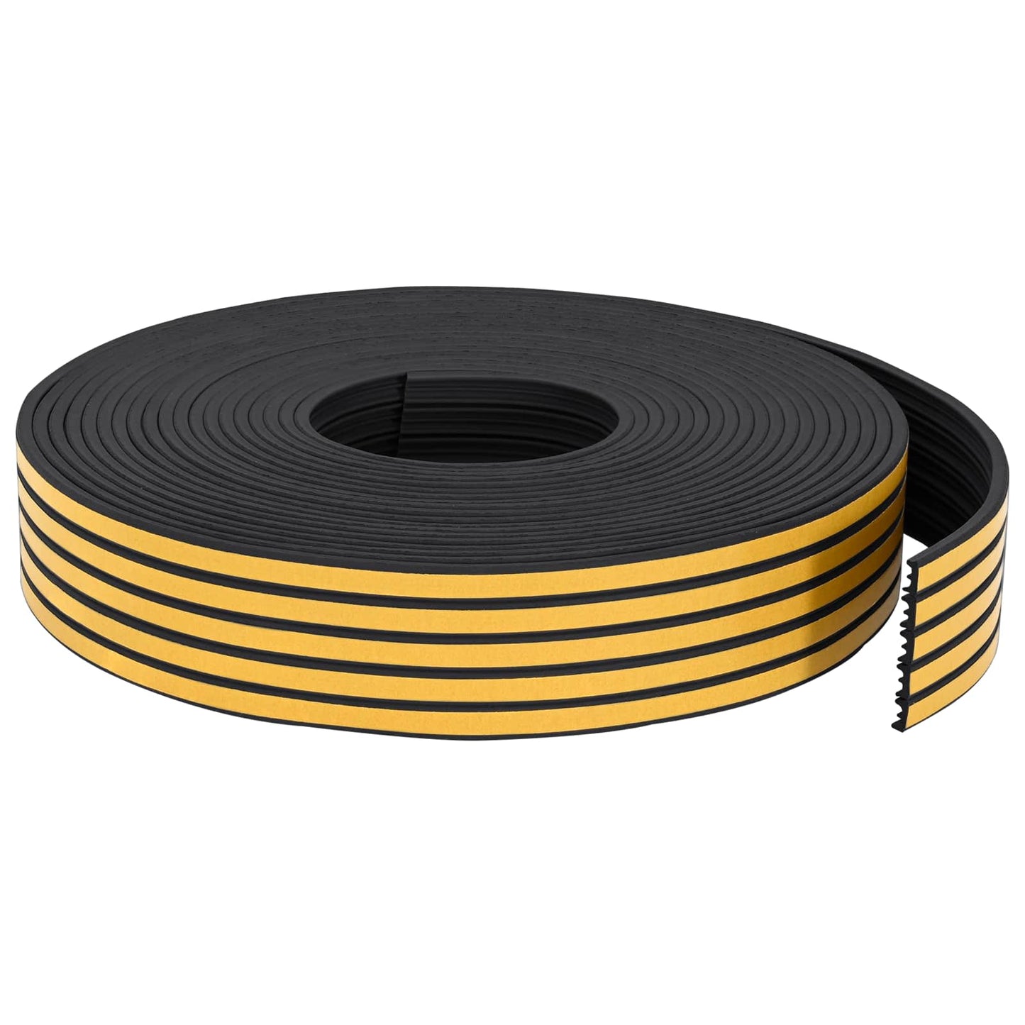 Selvklebende vindues tætningsbånd Sort 9 x 4 mm 12 m EPDM-skum