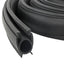 Garage Dør Tætning Sort 41 x 33 mm 5,5 m PVC