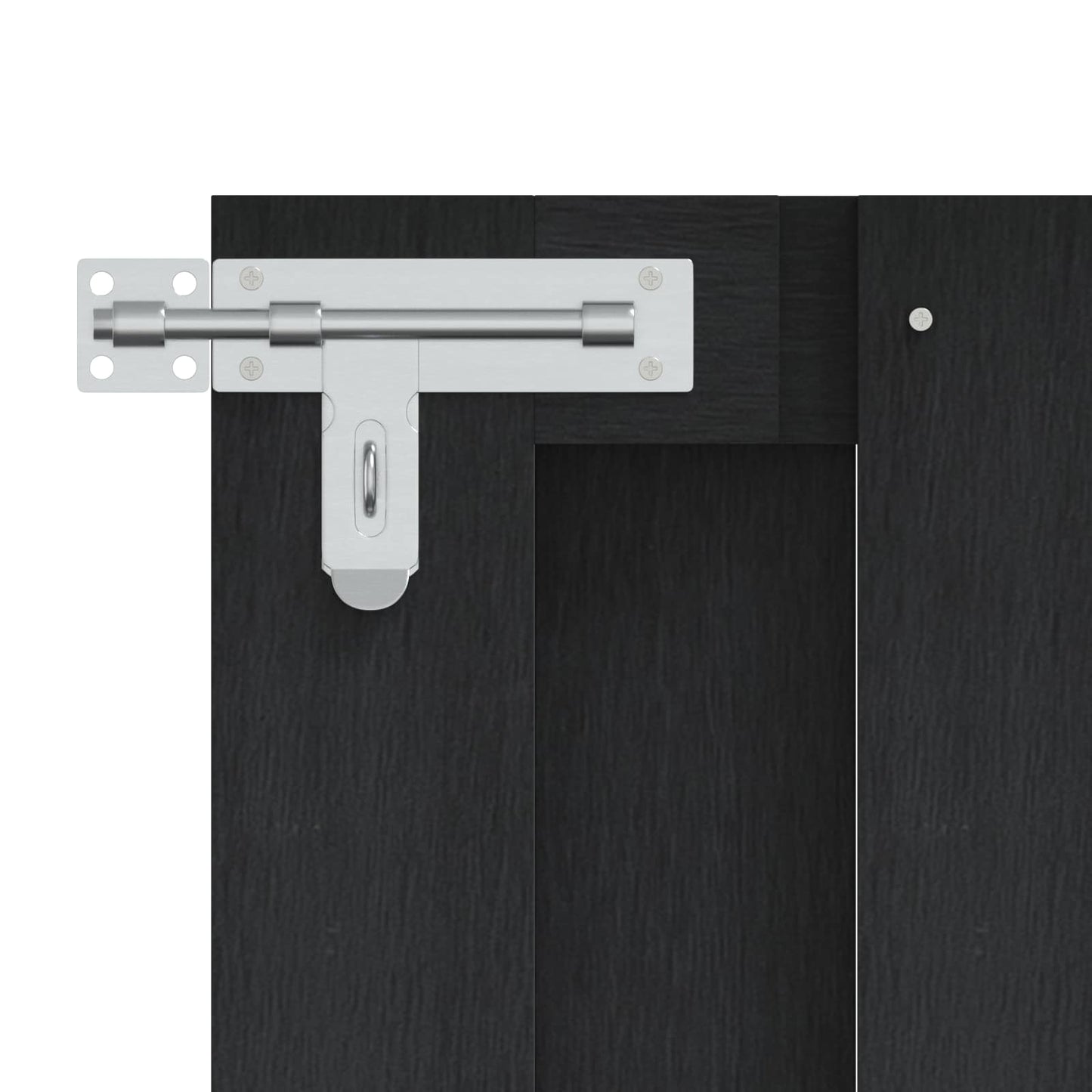 Haveport 100 x 60 cm WPC og Aluminium Sort