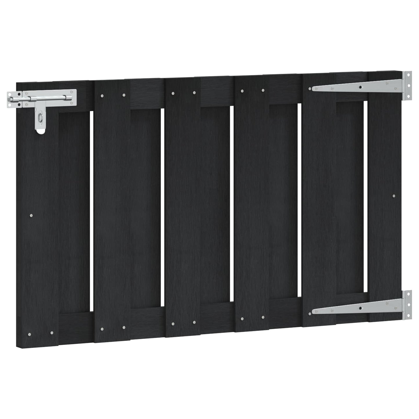 Haveport 100 x 60 cm WPC og Aluminium Sort