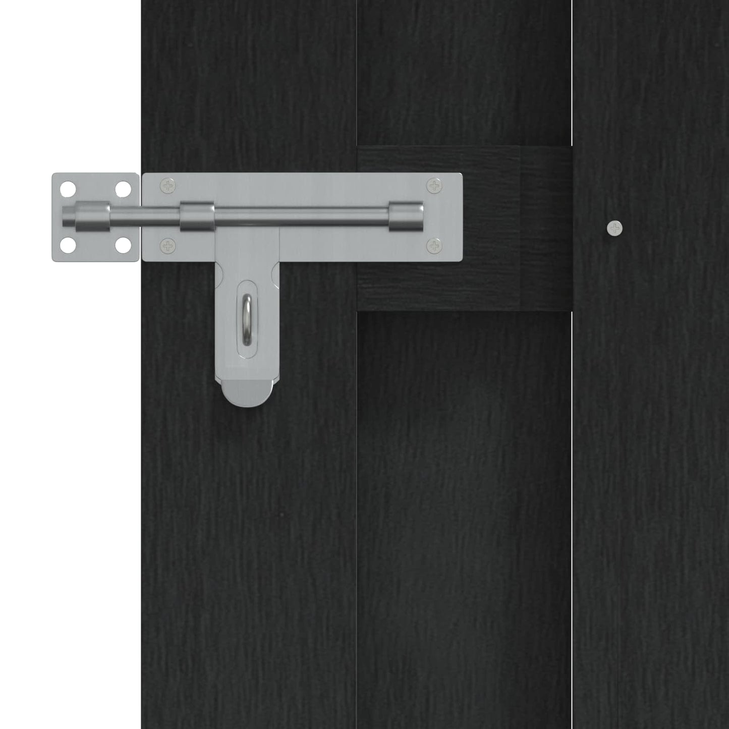 Haveport 100 x 100 cm WPC og Aluminium Sort