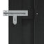 Haveport 100 x 112 cm WPC og Aluminium Sort