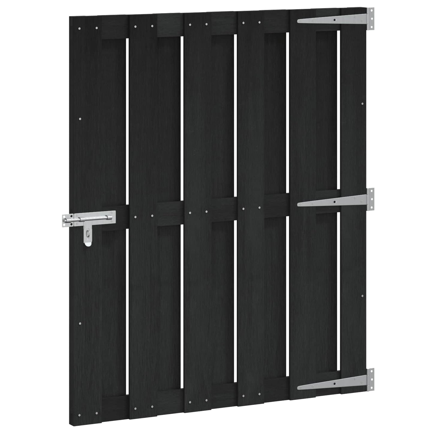 Haveport 100 x 112 cm WPC og Aluminium Sort