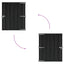 Haveport 100 x 112 cm WPC og Aluminium Sort