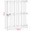 Haveport 100 x 112 cm WPC og Aluminium Sort