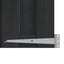 Haveport 100 x 180 cm WPC og Aluminium Sort