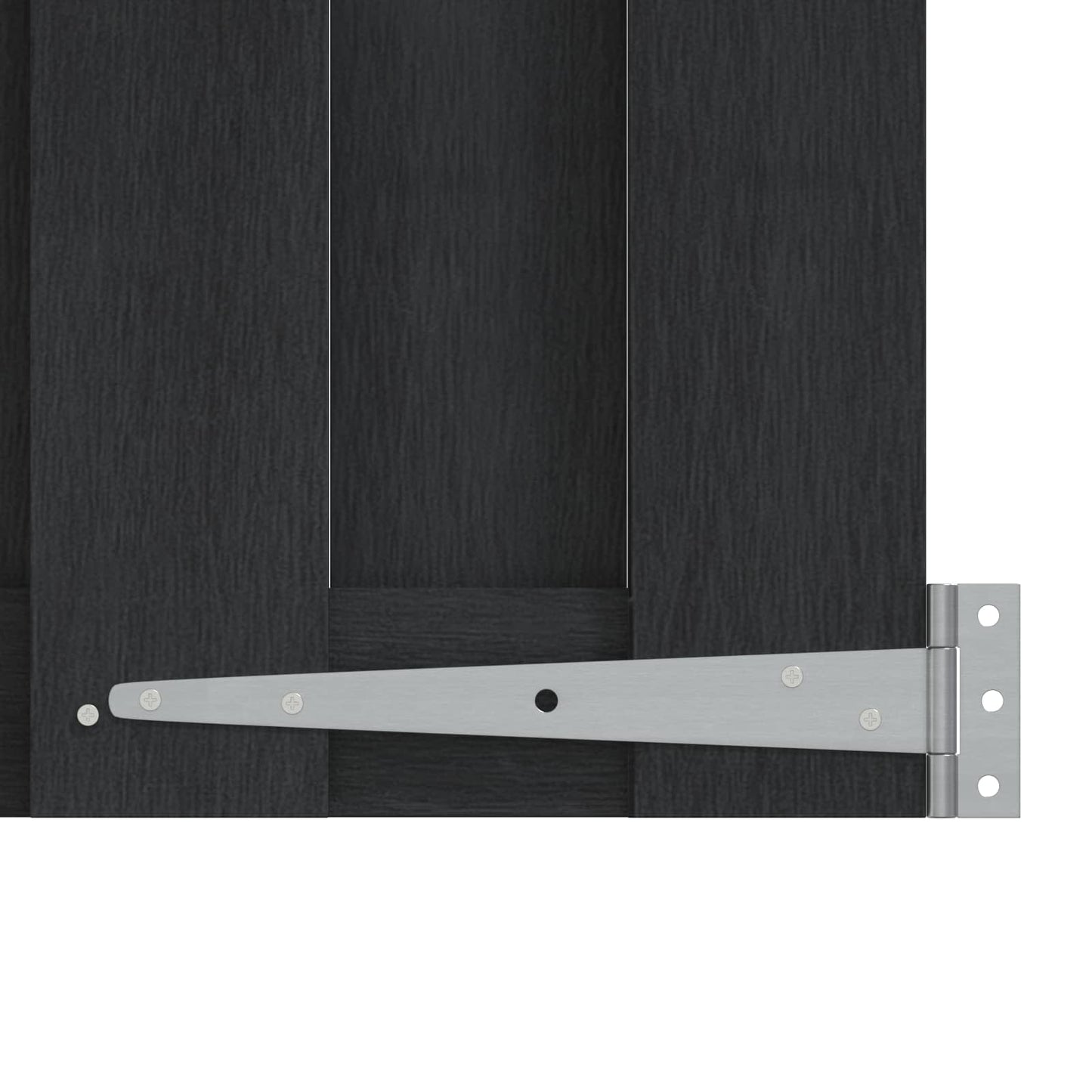 Haveport 100 x 180 cm WPC og Aluminium Sort