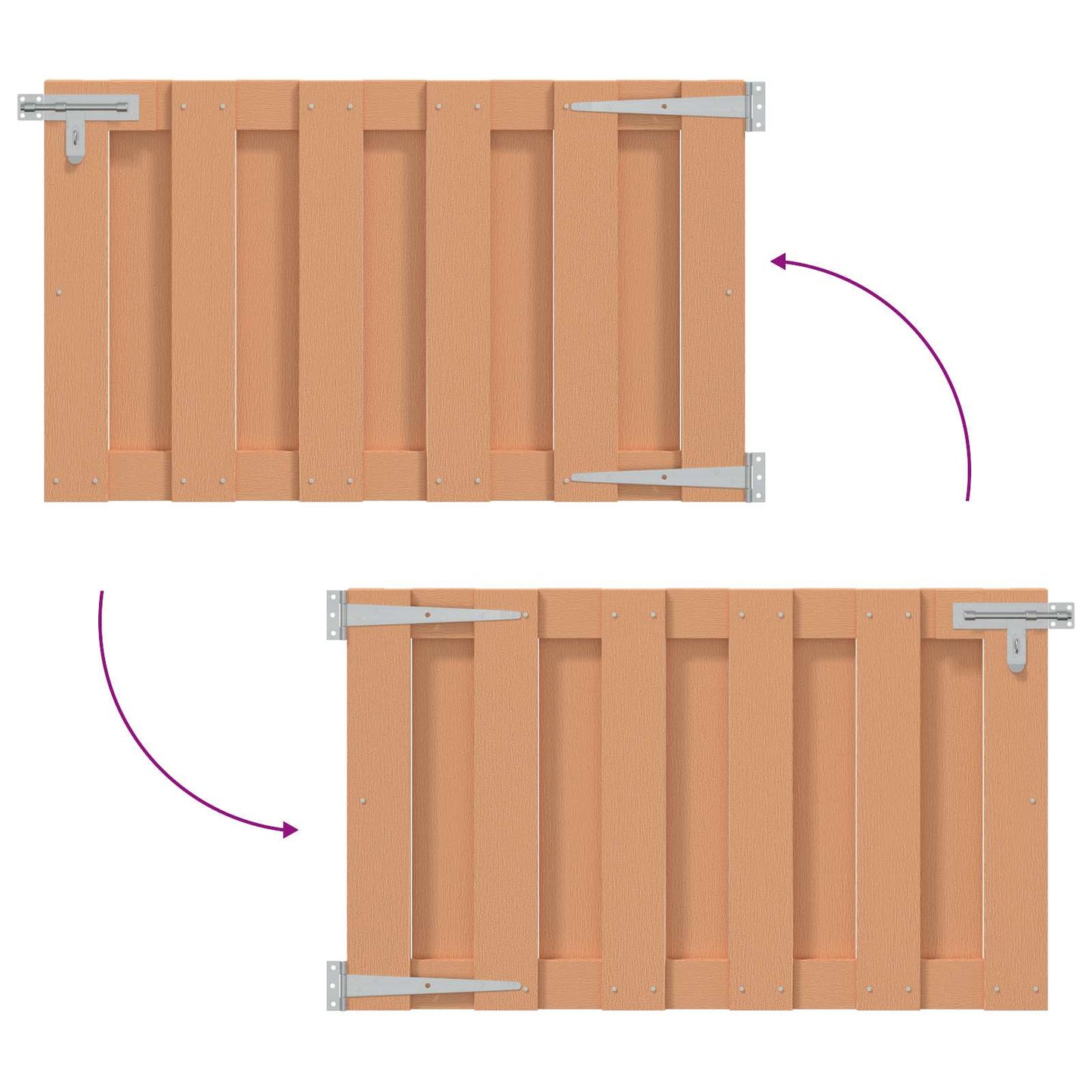 Haveport 100 x 60 cm WPC og Aluminium Brun