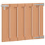 Haveport 100 x 80 cm WPC og Aluminium Brun