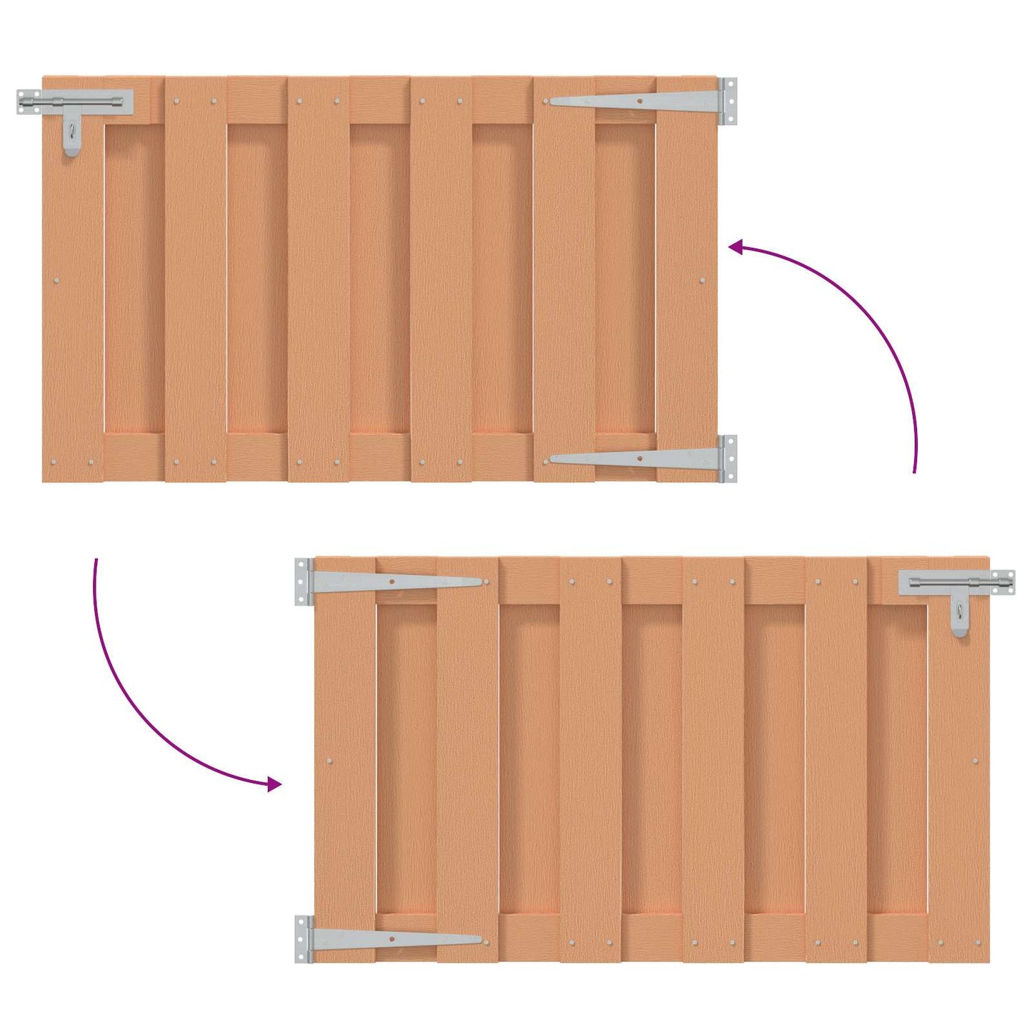 Haveport 100 x 80 cm WPC og Aluminium Brun