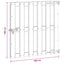 Haveport 100 x 100 cm WPC og Aluminium Brun