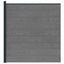 Hegnssæt 175 x 186 cm WPC og Aluminium Grå