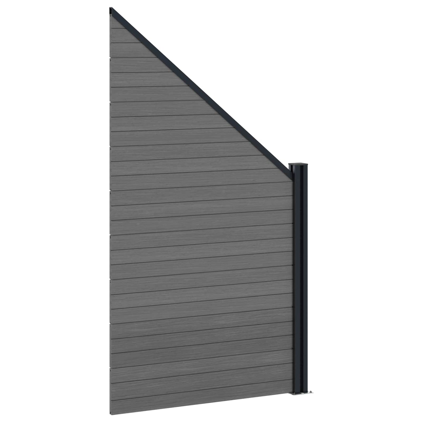 Hegnssæt 95 x 180 cm WPC og Aluminium Grå