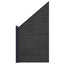 Hegnssæt 95 x 180 cm WPC og Aluminium Sort