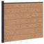 Hegnspanel WPC og Aluminium Brun