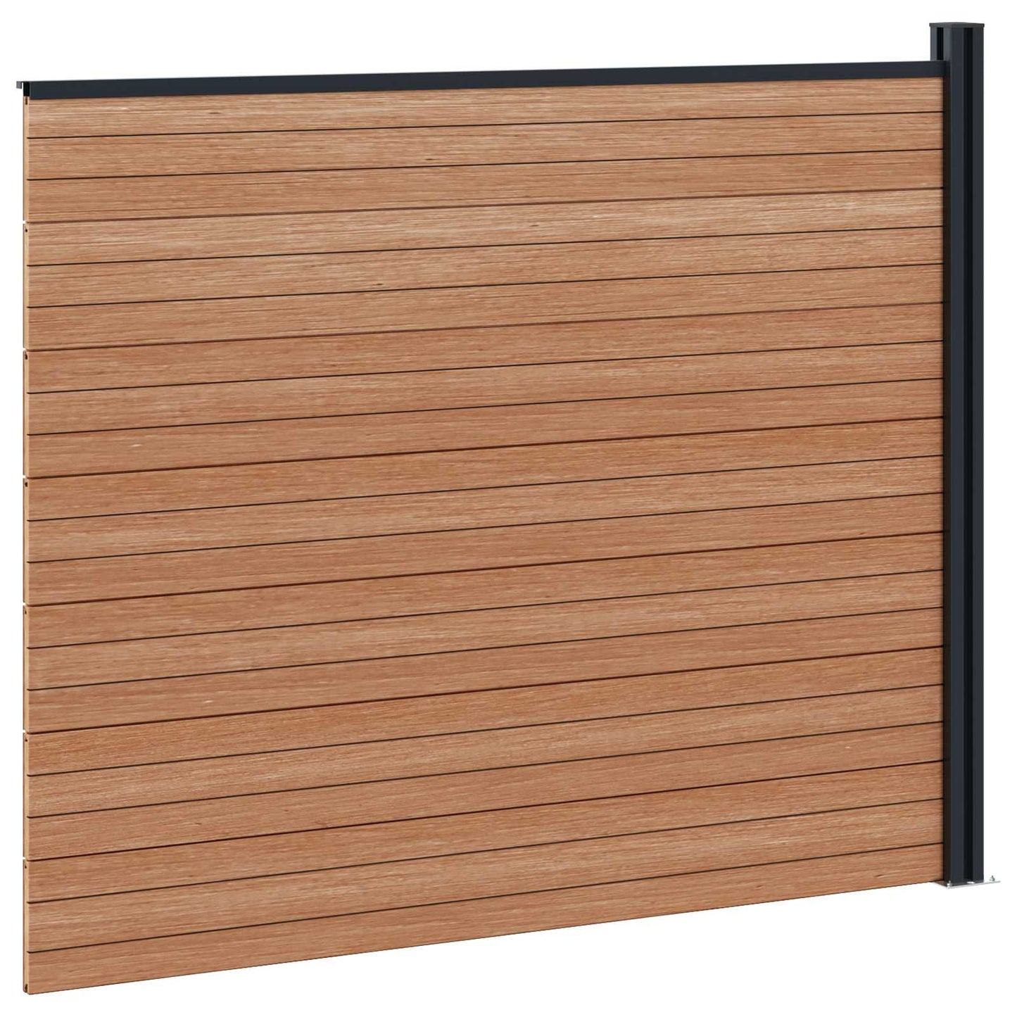 Hegnspanel WPC og Aluminium Brun