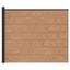Hegnspanel WPC og Aluminium Brun