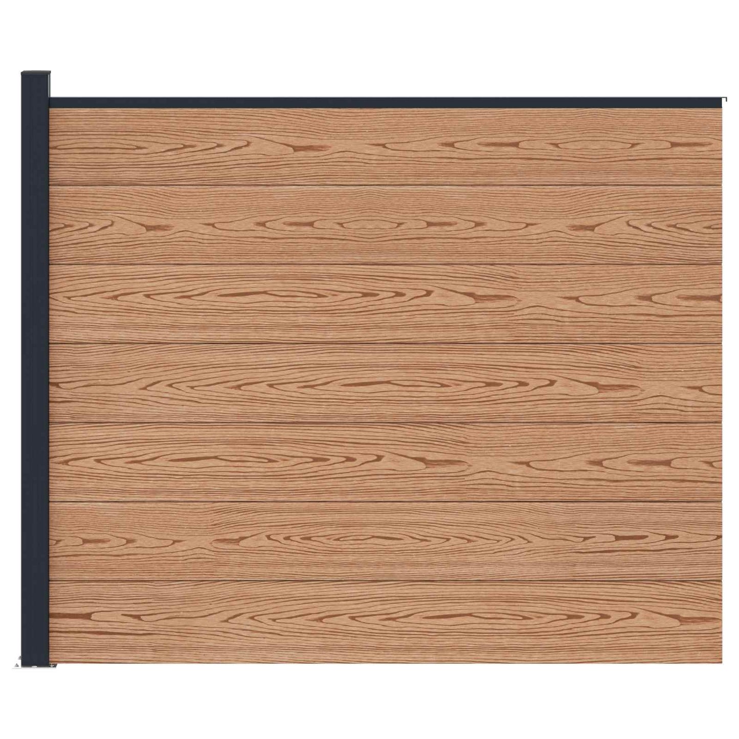 Hegnspanel WPC og Aluminium Brun