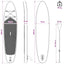Oppustelig Stand Up Paddle Board POSEIDON 305 x 76 x 15 cm Grøn