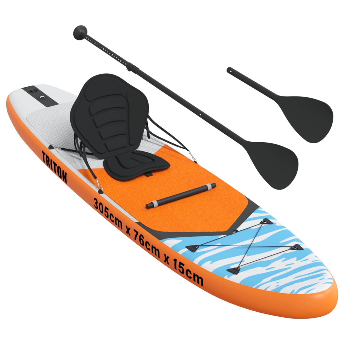 SUP board med sæde 2-i-1 TRITON 305 x 76 x 15 cm Blå til