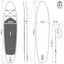 SUP board med sæde 2-i-1 APEX 305 x 76 x 15 cm Blå til