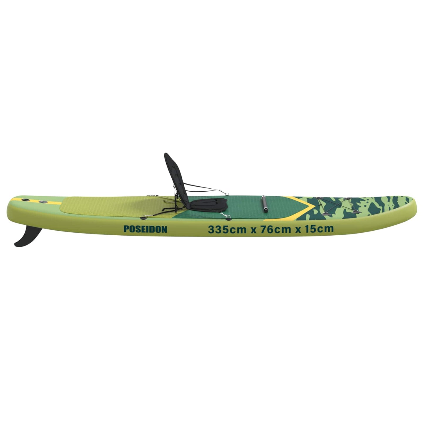 SUP board med sæde 2-i-1 POSEIDON 335 x 76 x 15 cm Grøn til