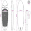 SUP board med sæde 2-i-1 POSEIDON 335 x 76 x 15 cm Grøn til
