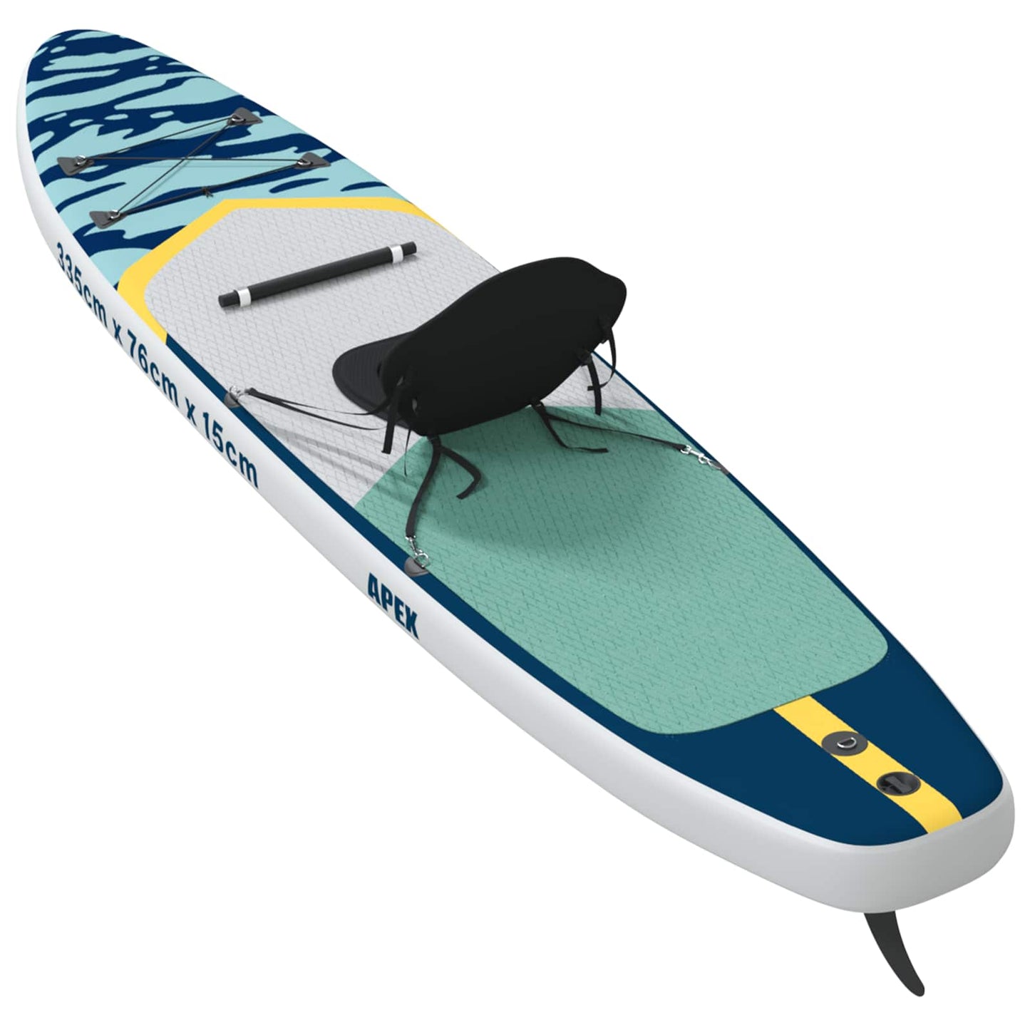 SUP board med sæde 2-i-1 APEX 335 x 76 x 15 cm Blå til