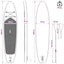 SUP board med sæde 2-i-1 POSEIDON 366 x 81 x 15 cm Grøn til