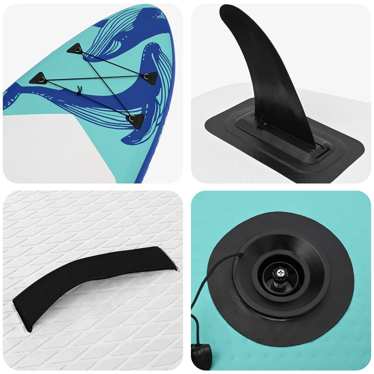 Oppusteligt SUP Board med Sejl HYDROS 330 x 76 x 15 cm Turkis