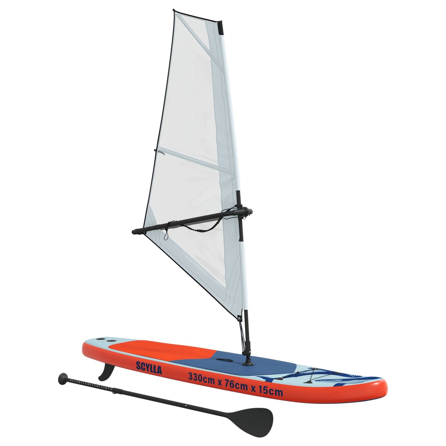 Oppusteligt SUP Board med Sejl SCYLLA 330 x 76 x 15 cm Blå til