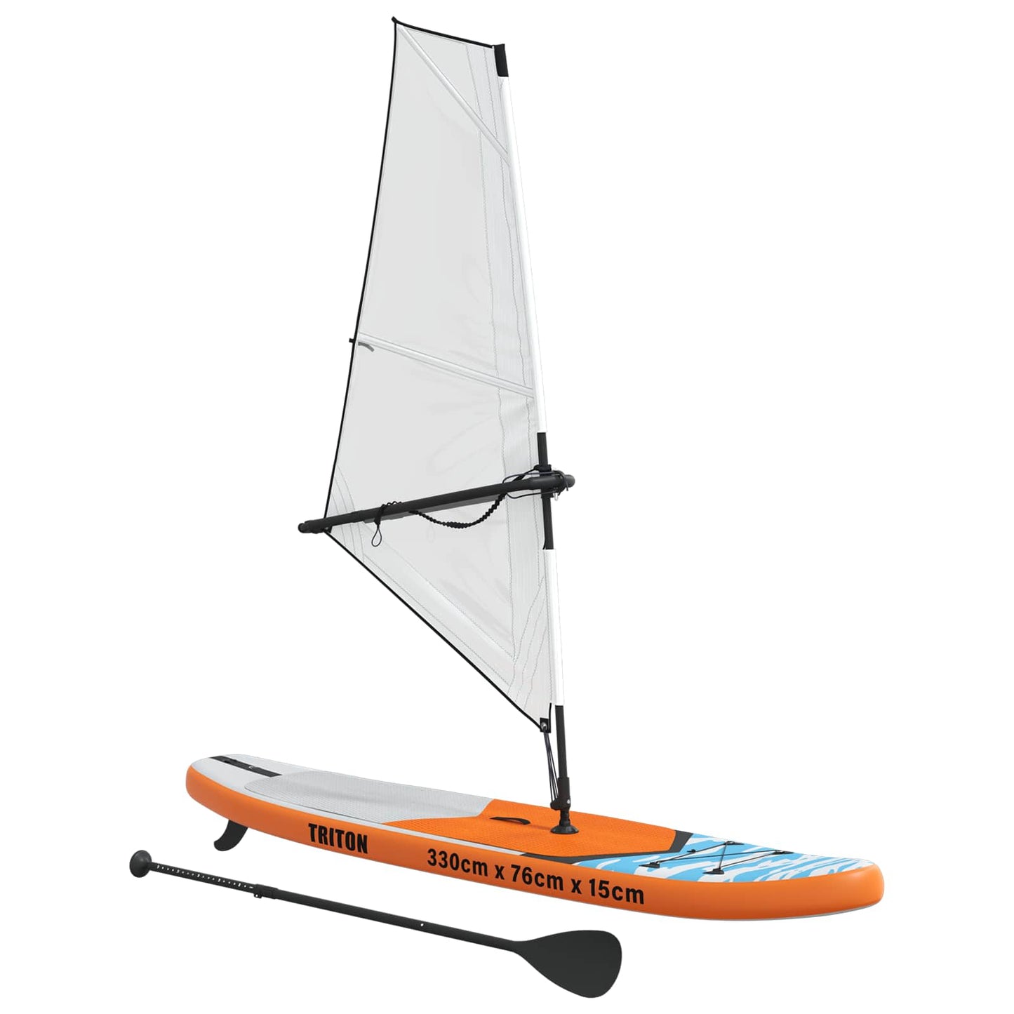Oppusteligt SUP Board med Sejl TRITON 330 x 76 x 15 cm Blå til