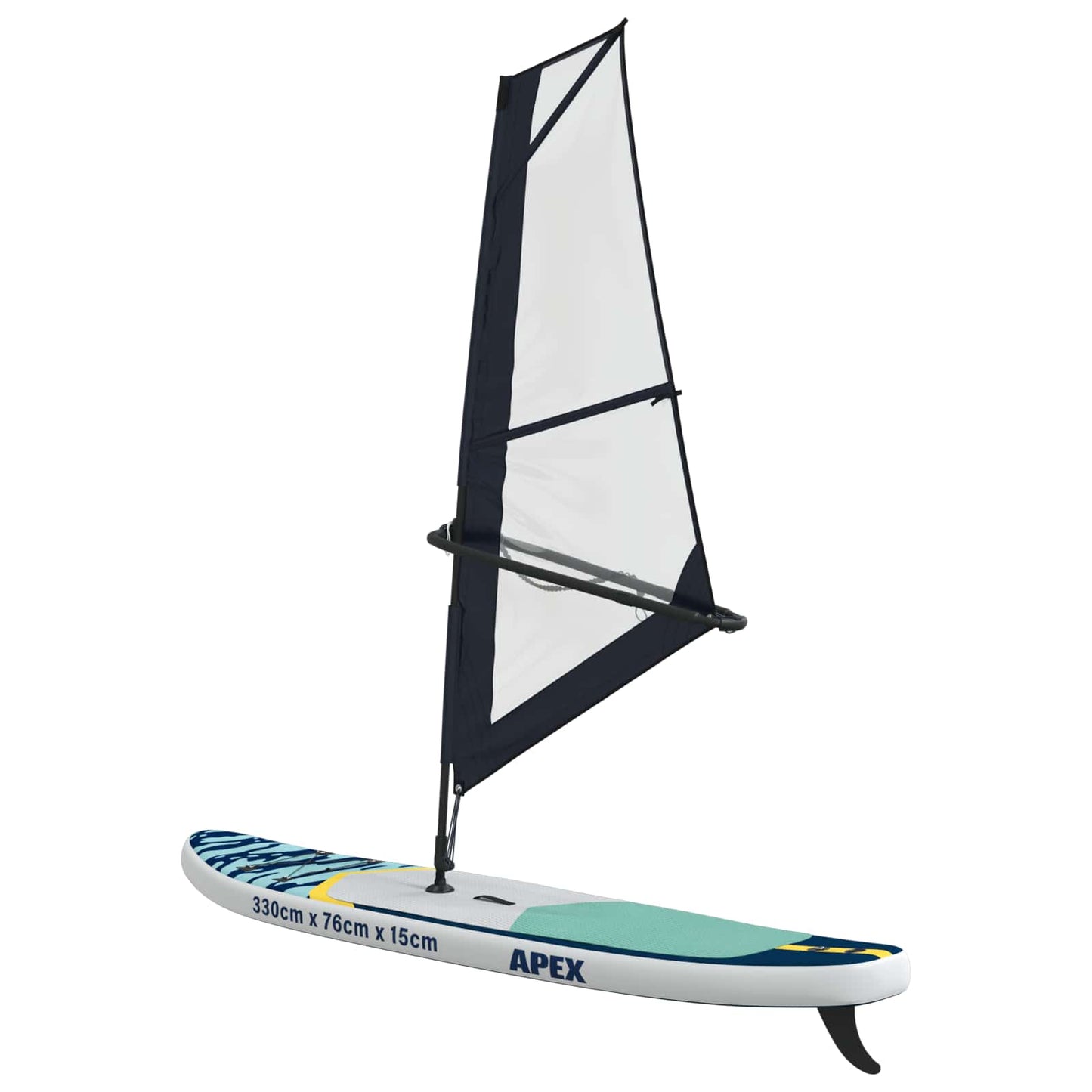 Oppusteligt SUP Board med Sejl APEX 330 x 76 x 15 cm Blå til