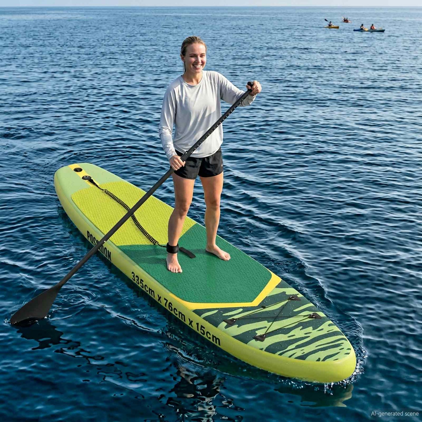 2 i 1 Kayak & SUP Paddle 203 x 19,5 cm Sort