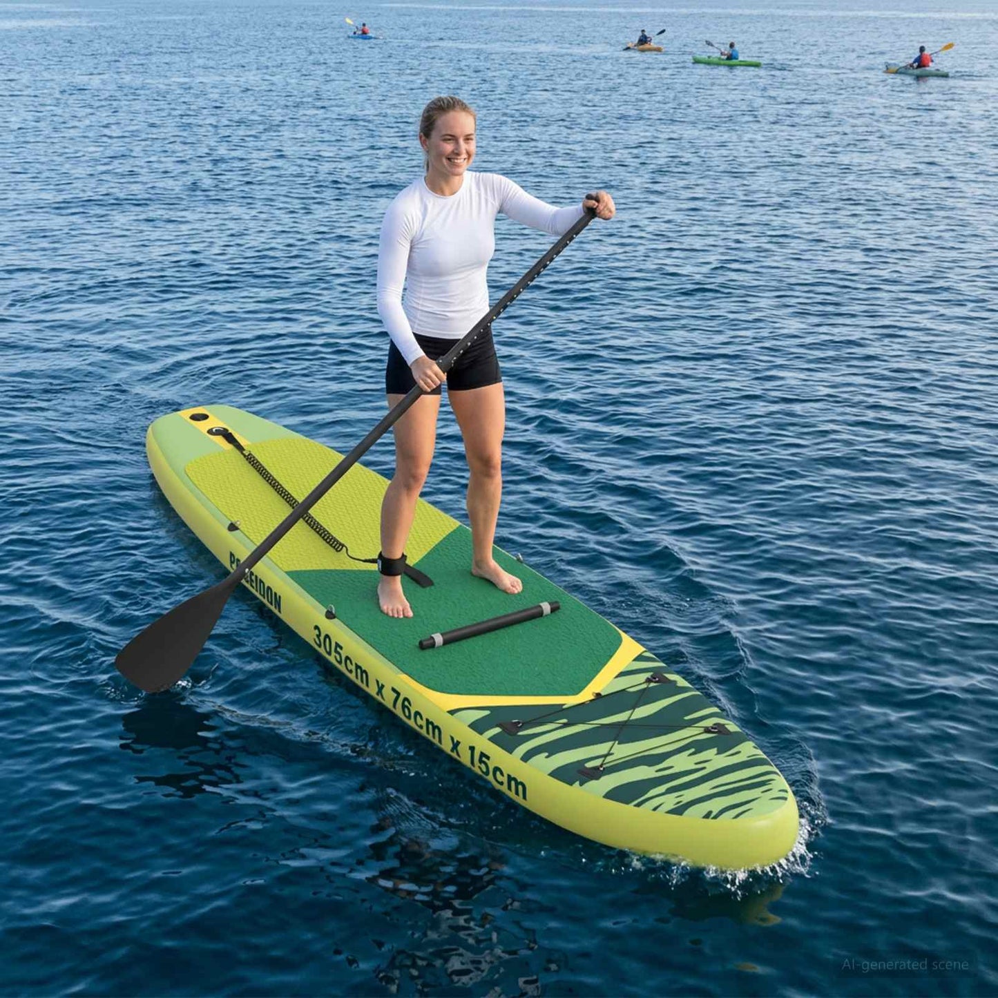 2 i 1 Kayak & SUP Paddle 203 x 19,5 cm Sort
