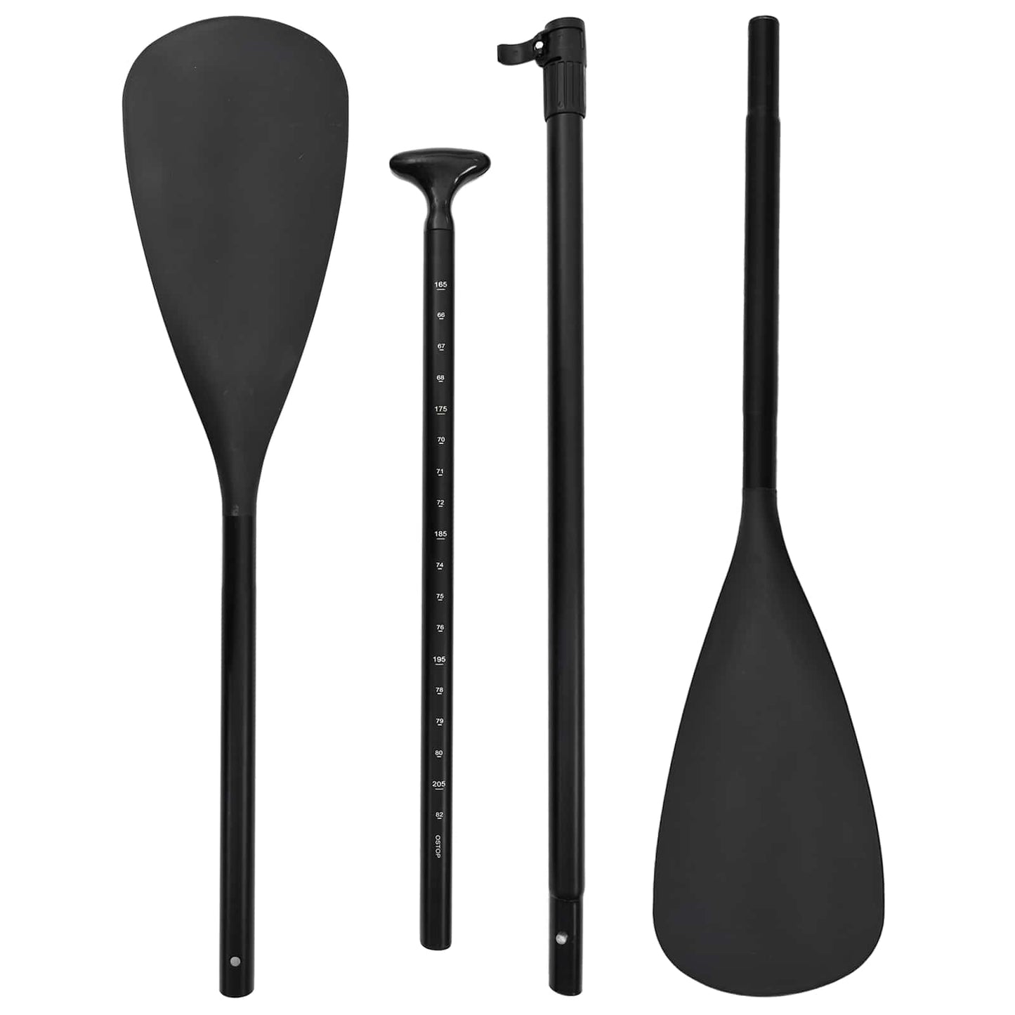 2 i 1 Kayak & SUP Paddle 203 x 19,5 cm Sort