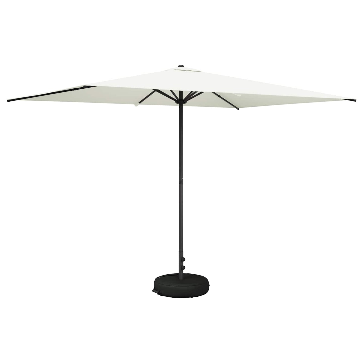 Haveparasol med base 200 x 300 cm Polyester Rektangulær