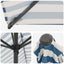 Haveparasol med base 200 x 300 cm Polyester Rektangulær