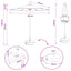 Haveparasol med base 230 x 230 cm Polyester Rektangulær