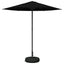 Haveparasol med base 230 x 230 cm Polyester Rektangulær Sort