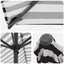 Haveparasol med base 230 x 230 cm Polyester Rektangulær