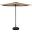 Haveparasol med base 270 x 270 cm Polyester Rektangulær Gråbrun
