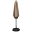 Haveparasol med base 270 x 270 cm Polyester Rektangulær Gråbrun