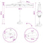 Haveparasol med base 300 x 300 cm Polyester Rektangulær Sort