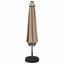 Haveparasol med LED lys og fod 200 x 300 cm Polyester Gråbrun