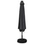 Haveparasol med LED lys og fod 200 x 300 cm Polyester Antracit