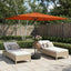 Haveparasol med LED lys og fod 200 x 300 cm Polyester