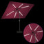 Haveparasol med LED lys og fod 200 x 300 cm Polyester